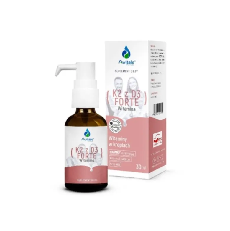 ALINESS Avitale K2 z D3 FORTE Witamina K2 50 ug / Witamina D3 4000 IU 30 ml