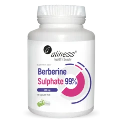 ALINESS Berberine Sulphate 99% 400 mg 60 veg caps.