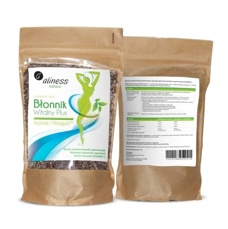 ALINESS Błonnik Witalny PLUS z Acerolą i Fibregum 500 g