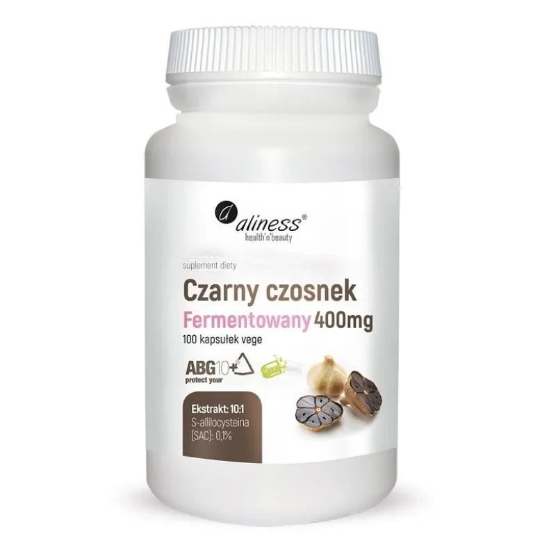 ALINESS Czarny Czosnek Fermentowany 400 mg 100 veg caps.