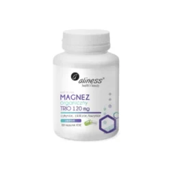 ALINESS Magnez Organiczny TRIO 120 mg B6 (P-5-P) 100 vege caps.