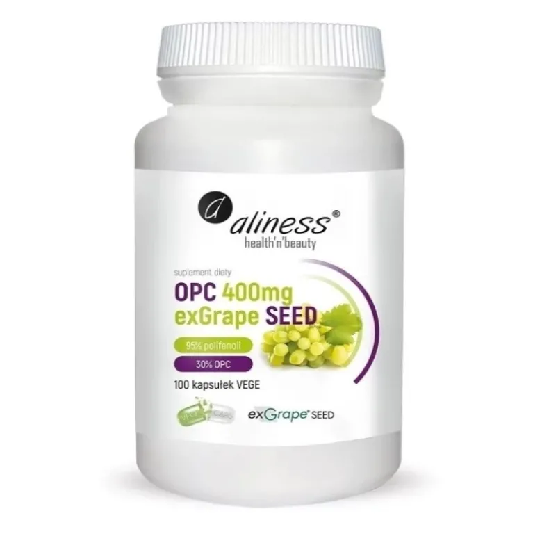 ALINESS OPC exGrape Seeds 400 mg 100 veg caps.