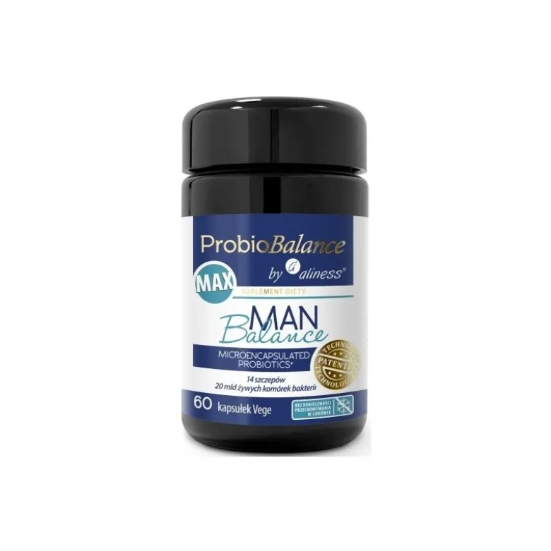 ALINESS ProbioBalance MAX Man Balance 20 Billion 60 veg caps.