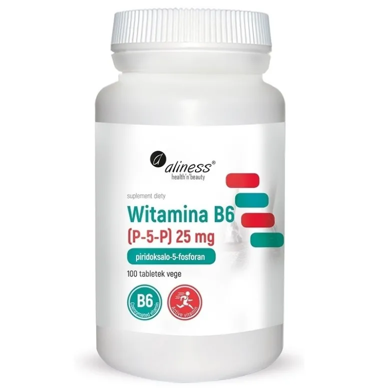 ALINESS Witamina B6 25 mg 100 veg tabs.