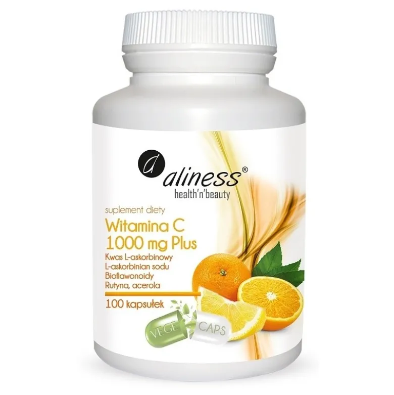 ALINESS Witamina C 1000 mg Plus 100 veg caps.