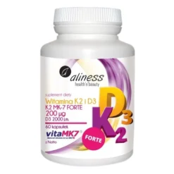 ALINESS Witamina K2 i D3 Forte 200 mcg 60 caps.