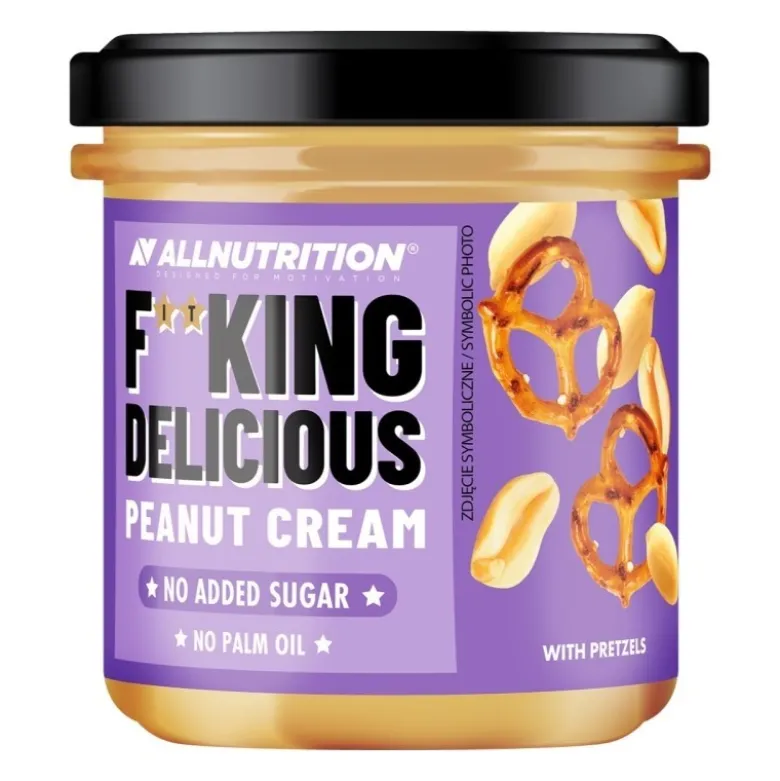 ALLNUTRITION Fitking Delicious Peanut Cream 350 g With Pretzels