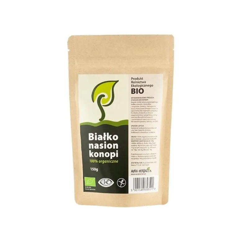 AURA HERBALS Białko Nasion konopi 150 g BIO