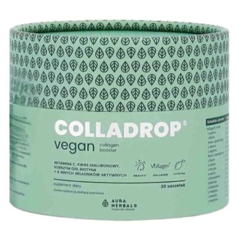AURA HERBALS Colladrop Vegan, Collagen Booster Vollagen 2000 mg 30 saszetek