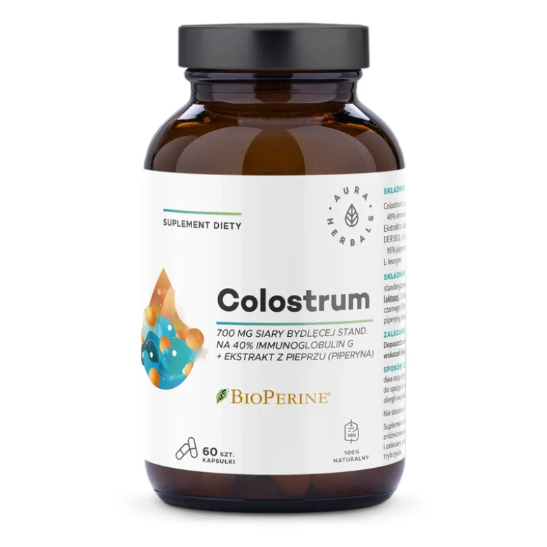 AURA HERBALS Colostrum 700 mg + Bioperine 60 caps.