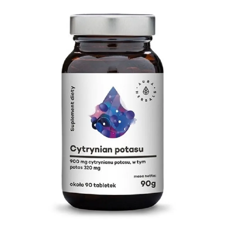 AURA HERBALS Cytrynian Potasu 90 tabs.