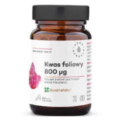 AURA HERBALS Kwas Foliowy Quatrefolic® 800 ug 60 caps.