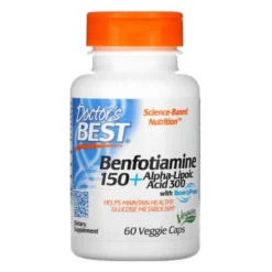 DOCTOR'S BEST Benfotiamine 150+ALA 300 60 veg caps.