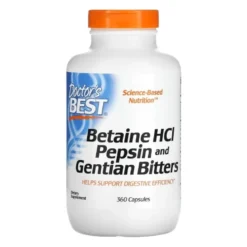 DOCTOR'S BEST Betaine HCl Pepsin Gentian 360 caps.