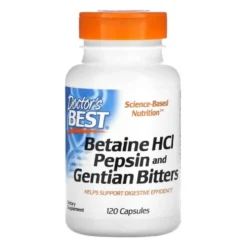 DOCTOR'S BEST Betaine HCl Pepsin Gentian 120 caps.