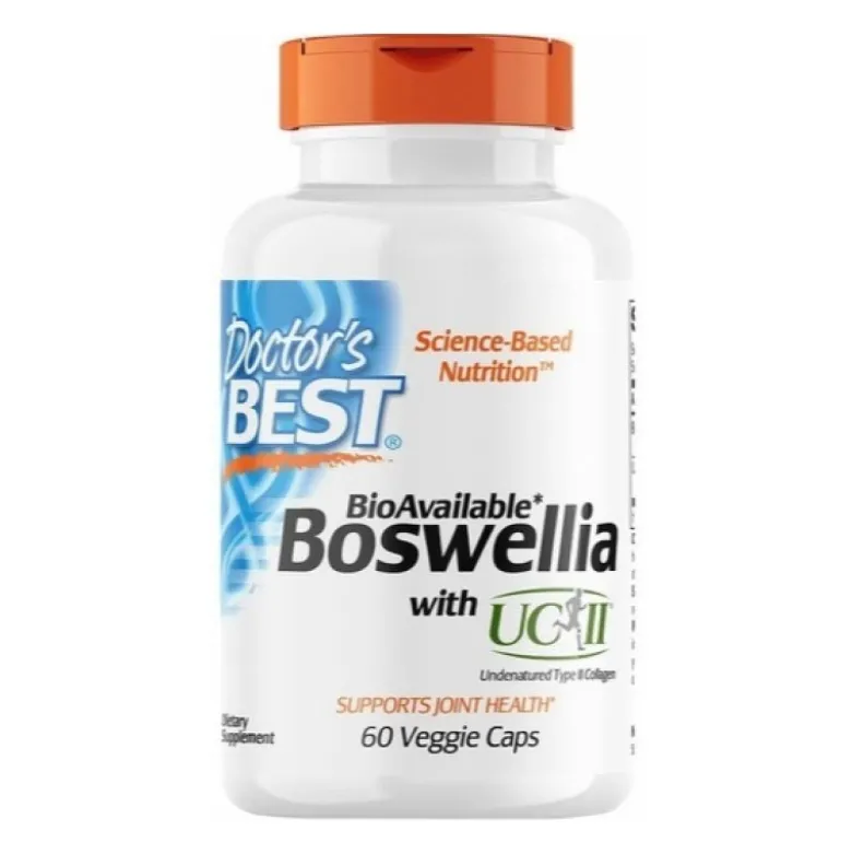DOCTOR'S BEST Boswellia with UC-II 60 veg caps.