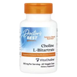 DOCTOR'S BEST Choline L-Bitrate 275 mg 60 veg caps.