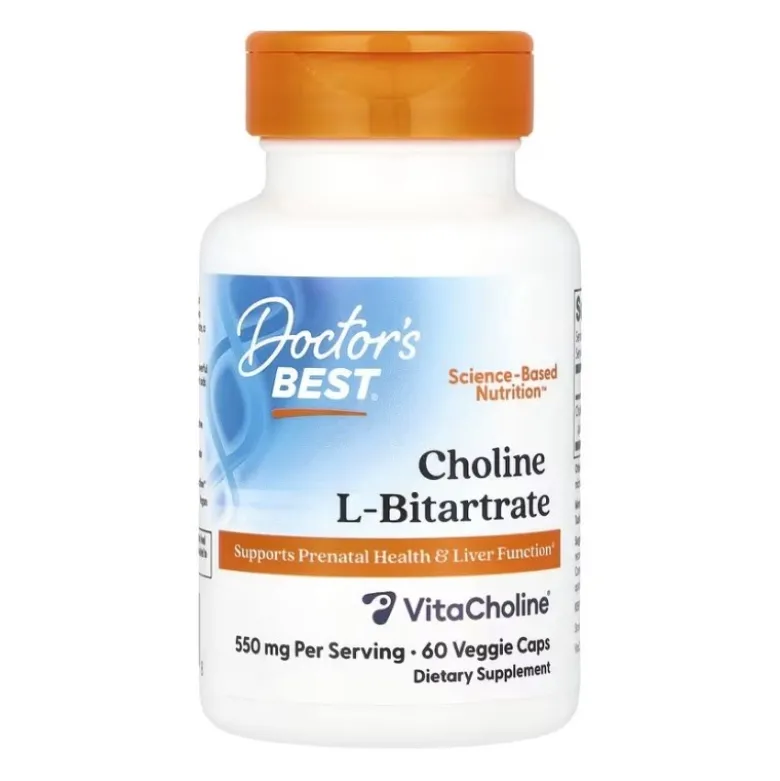 DOCTOR'S BEST Choline L-Bitrate 275 mg 60 veg caps.
