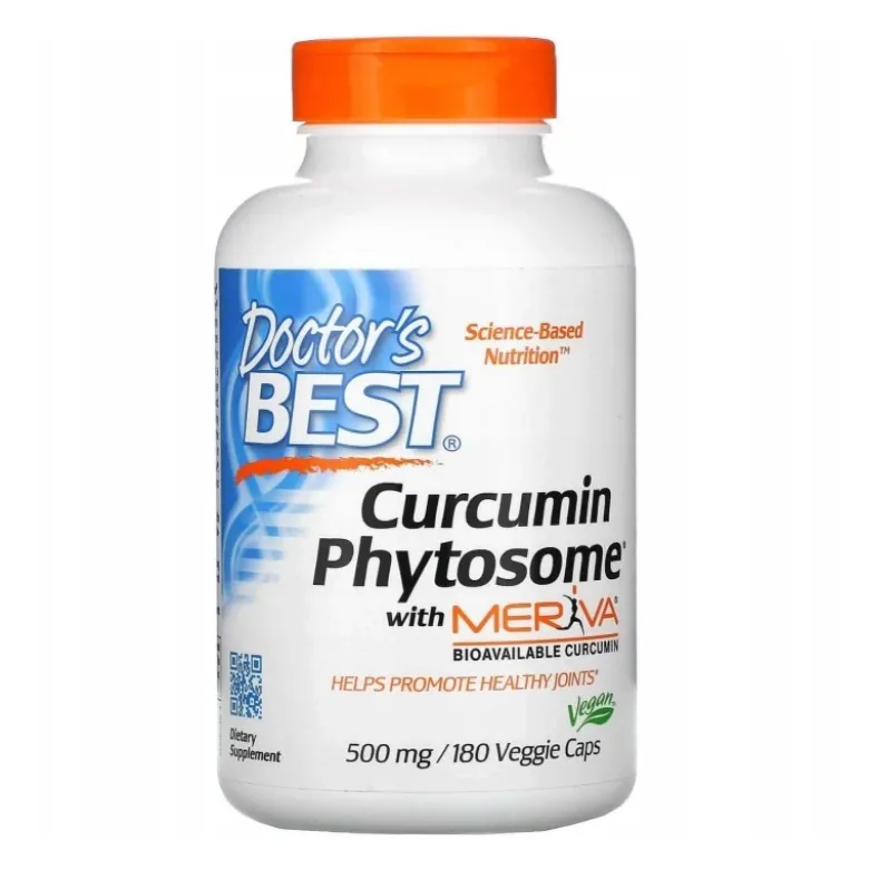 DOCTOR'S BEST Curcumin Phytosome with Meriva 500 mg 180 veg caps.