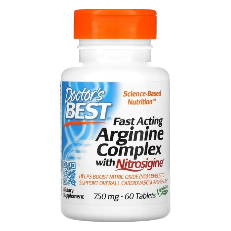 DOCTOR'S BEST Fast Act. L-Arginine Complex 750 mg 60 tab