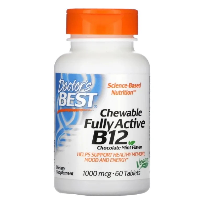 DOCTOR'S BEST Fully Active B-12 1000 mcg 60 tab. do żucia