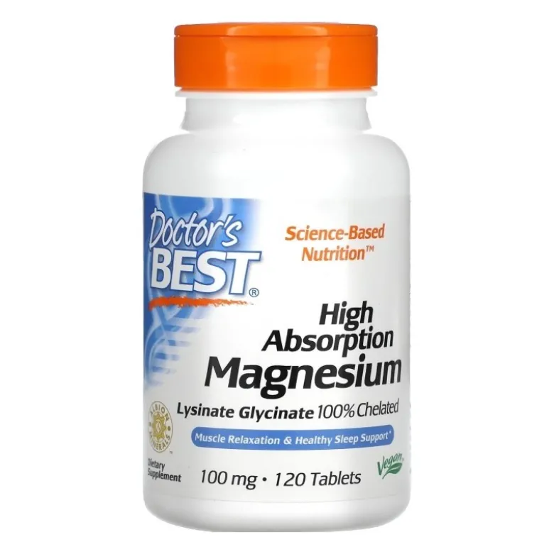 DOCTOR'S BEST High Absorption Magnesium 120 tabs.