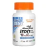 DOCTOR'S BEST High Absorption Iron 27 mg 120 tabs.