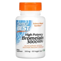 DOCTOR'S BEST High Potency Bromelain 3000GDU 500 mg 90 veg caps.