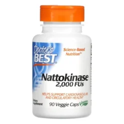 DOCTOR'S BEST Nattokinase 2000 FUs 90 veg caps.