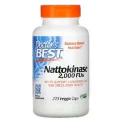 DOCTOR'S BEST Nattokinase 2000 FUs 270 veg caps.