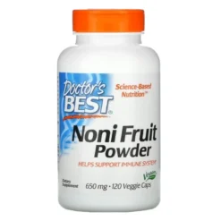 DOCTOR'S BEST Noni Fruit Powder 650 mg 120 veg caps.