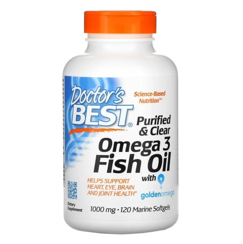 DOCTOR'S BEST Omega 3 Fish Oil 1000 mg 120 softgels