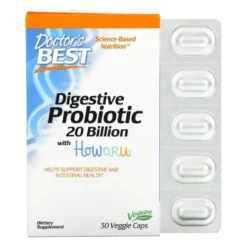 DOCTOR'S BEST Probiotic 20 Billion CFU 30 veg caps.
