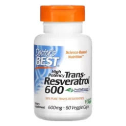 DOCTOR'S BEST Trans-Resveratrol 600 mg 60 veg caps.