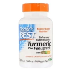 DOCTOR'S BEST Turmeric Plus Fenugreek 500 mg 90 veg caps.