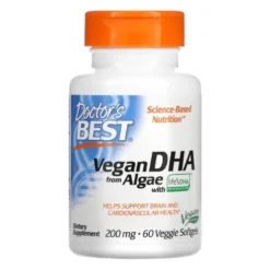DOCTOR'S BEST Vegan DHA Algae 200 mg 60 vgels