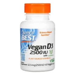 DOCTOR'S BEST Vegan D3 2500IU 60 veg caps.