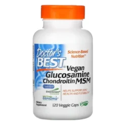 DOCTOR'S BEST Vegan Glukozamina, Chondroityna + MSM 120 veg caps.