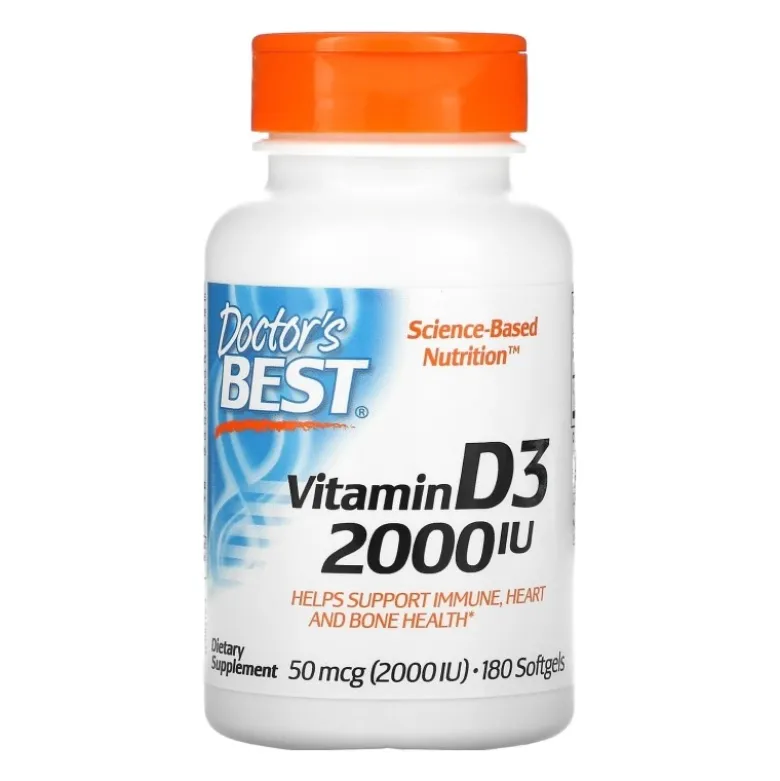 DOCTOR'S BEST Witamina D3 2000IU 180 softgels