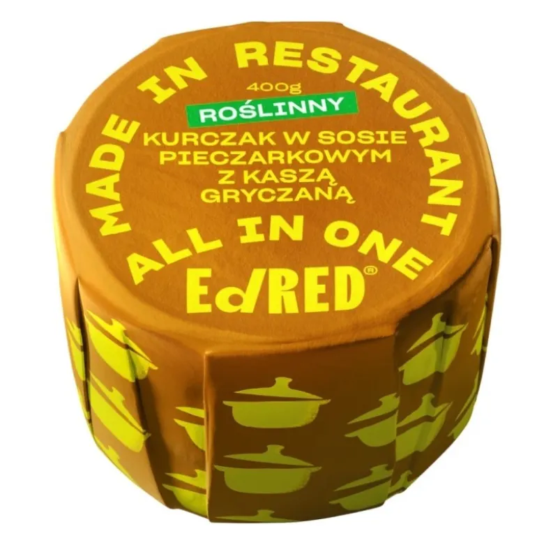 EDRED Roślinny Kurczak w Sosie Pieczarkowym z Kaszą Gryczaną 400 g