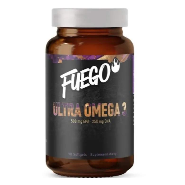 FUEGO Ultra Omega 3 500 mg EPA / 250 mg DHA 90 softgels.