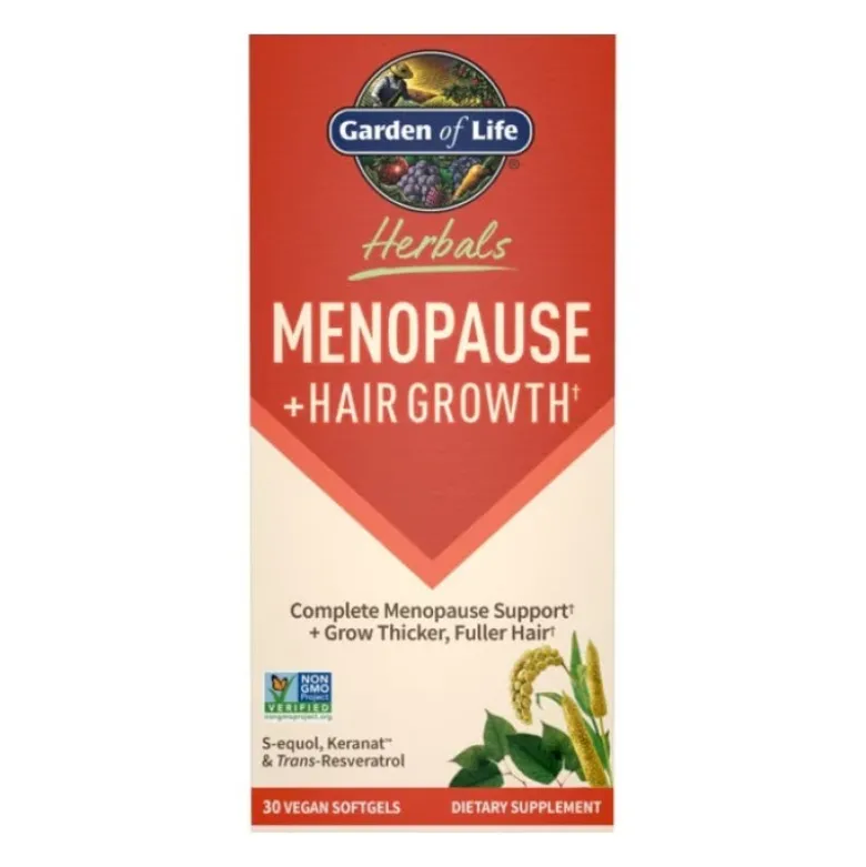 GARDEN OF LIFE Herbals Menopause + Hair Growth 30 veg softgels