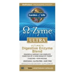 GARDEN OF LIFE Omega Zyme Ultra 90 veg caps.