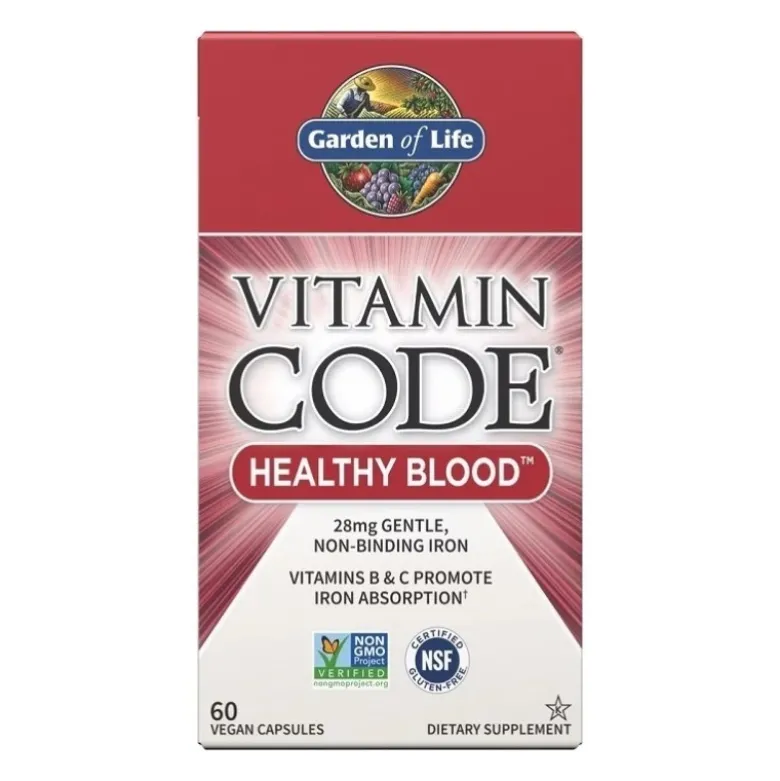 GARDEN OF LIFE Vitamin Code Healthy Blood 60 veg caps.