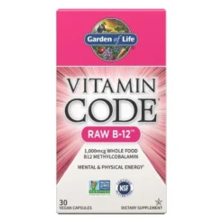 GARDEN OF LIFE Vitamin Code RAW B-12 30 veg caps.