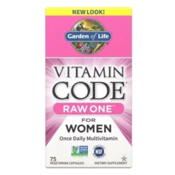 GARDEN OF LIFE Vitamin Code RAW One For Women 75 veg caps.