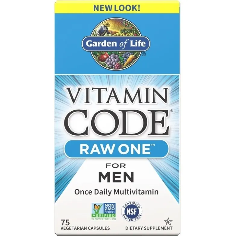 GARDEN OF LIFE Vitamin Code RAW One For Men 75 veg caps.