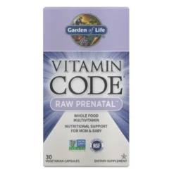 GARDEN OF LIFE Vitamin Code RAW Prenatal 30 veg caps.