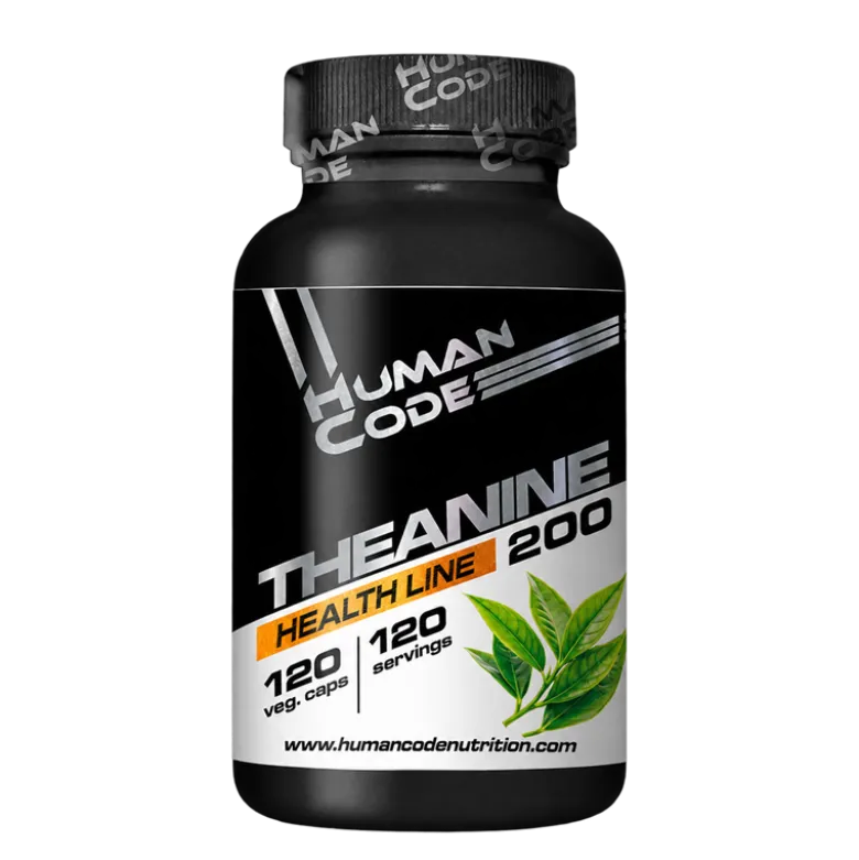 HUMAN CODE Theanine 200 mg 120 veg caps.
