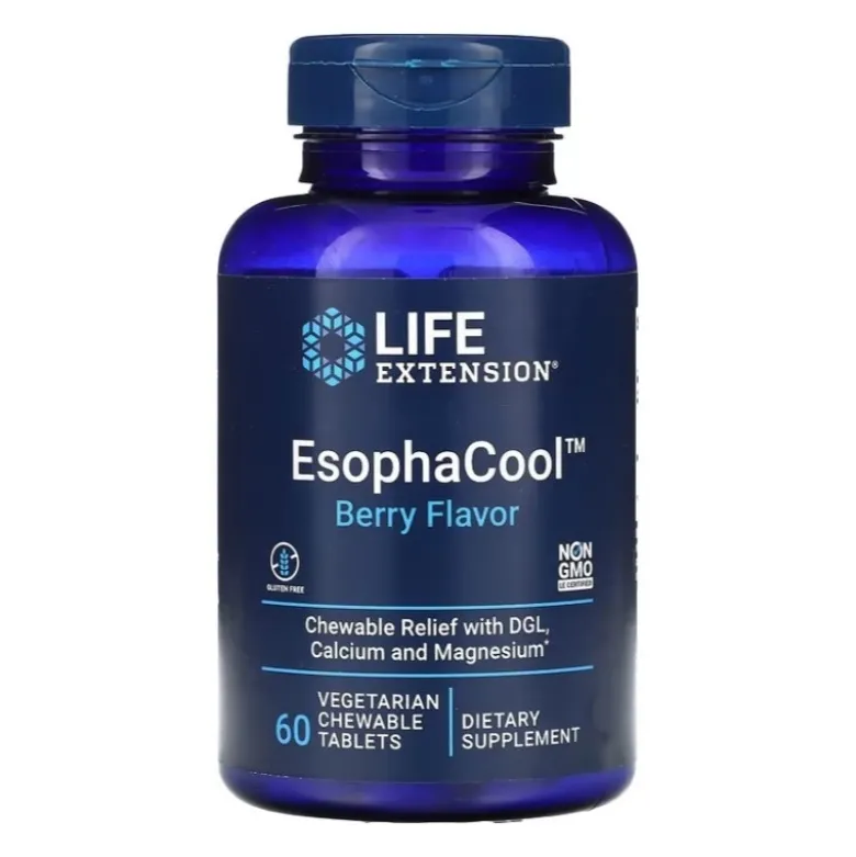 LIFE EXTENSION Esophageal Guardian 60 vege chewables Berry